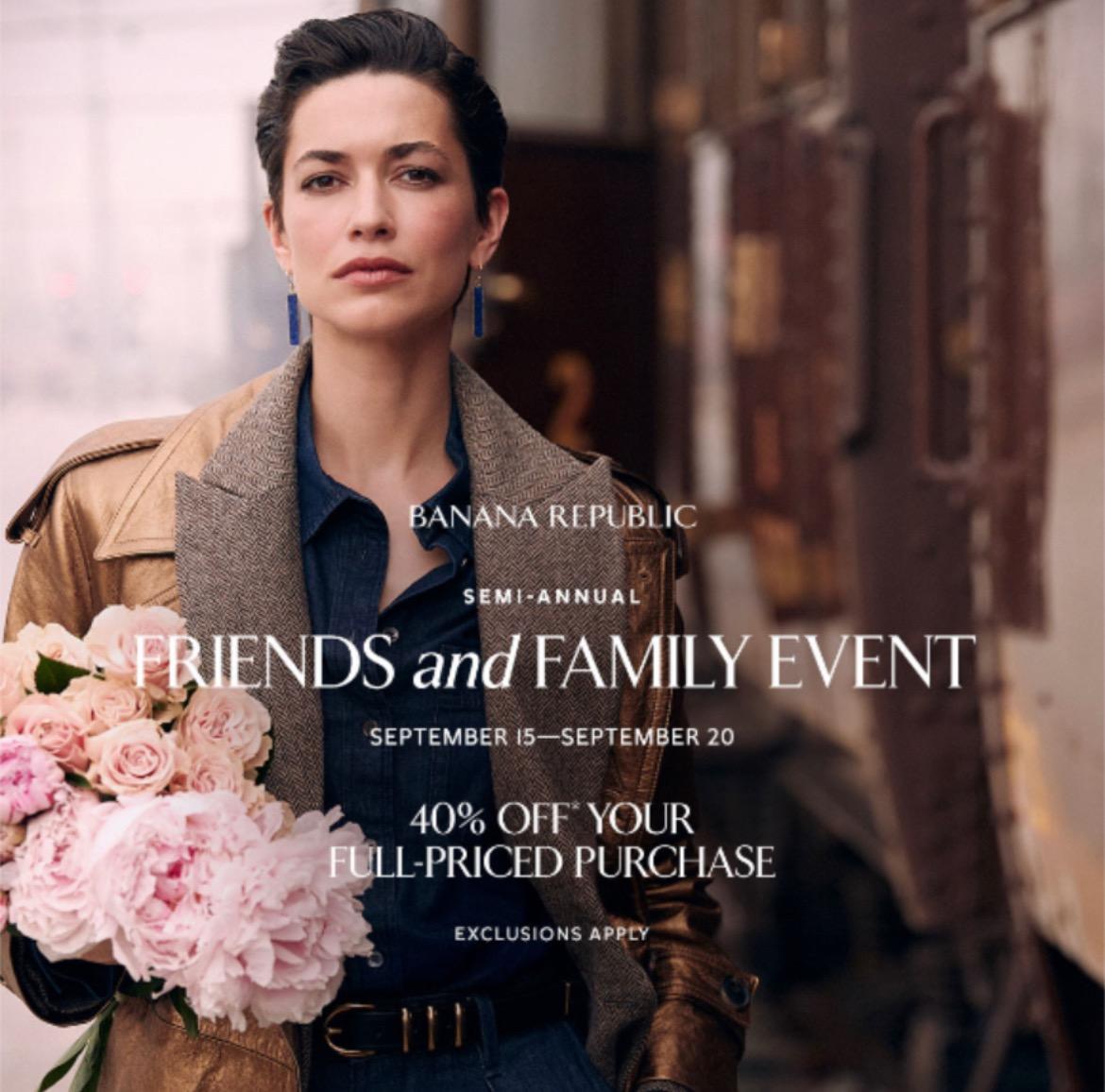 SALE ALERT! Banana Republic’s Semi-Annual Friends & Family Event icon