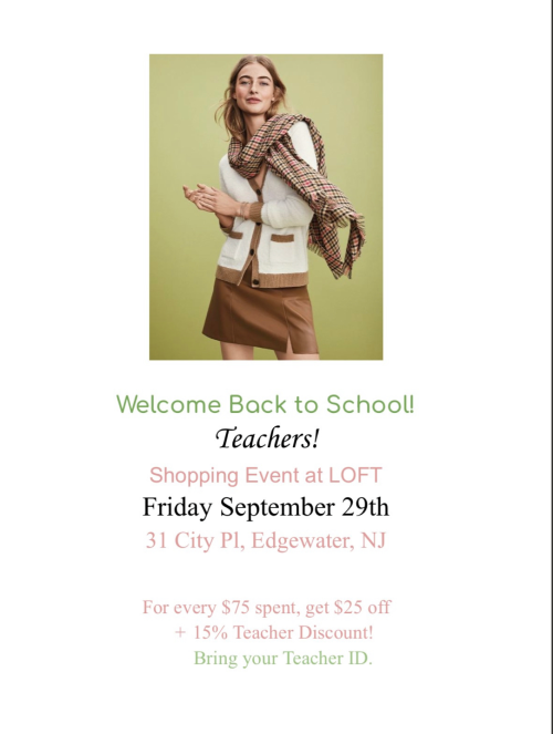 Back to School Shopping Event for Teachers at Loft icon