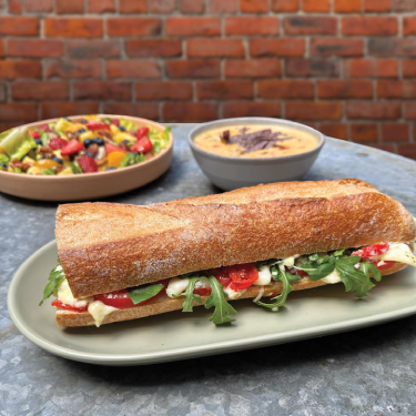 sandwich, soup, and salad