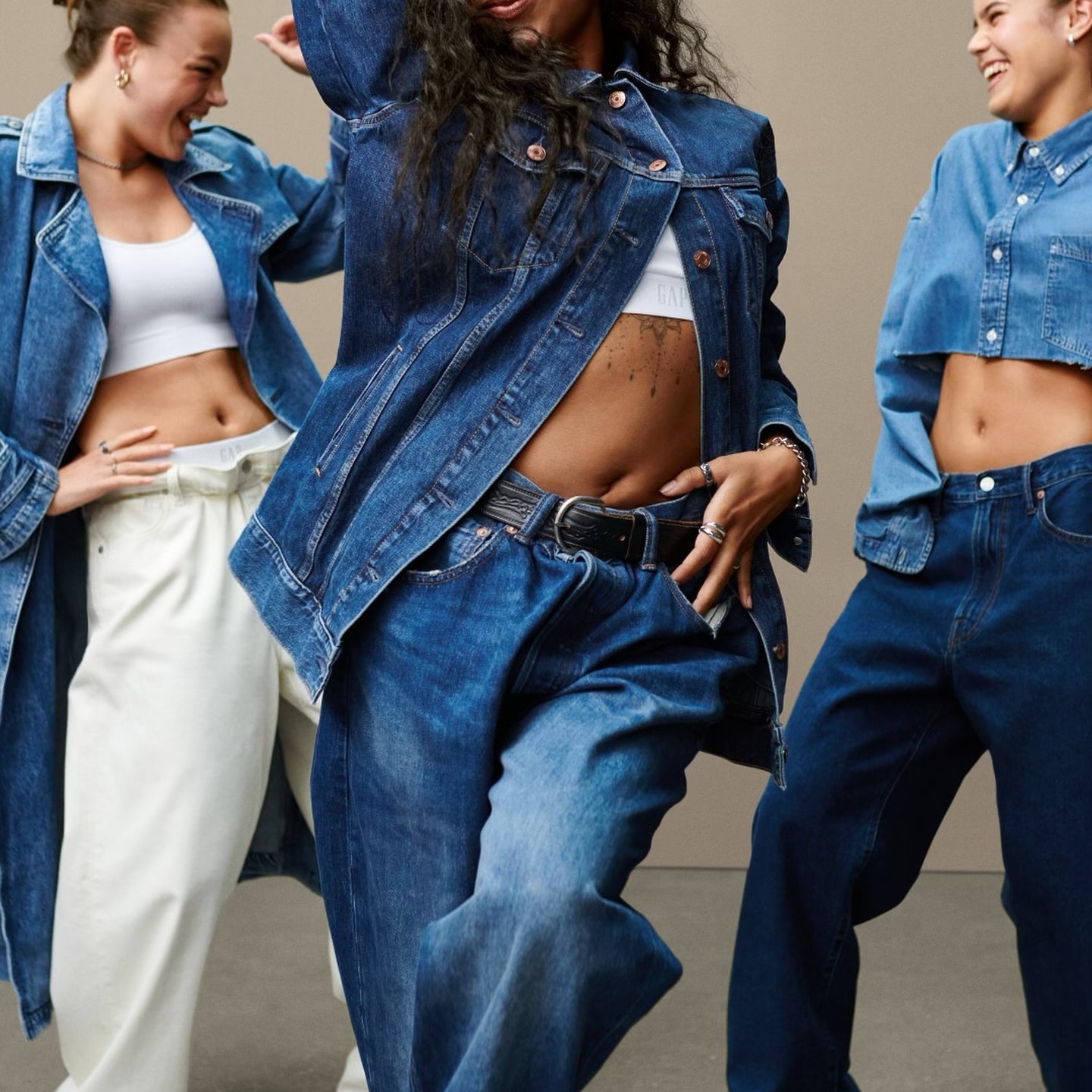 GAP denim outfits