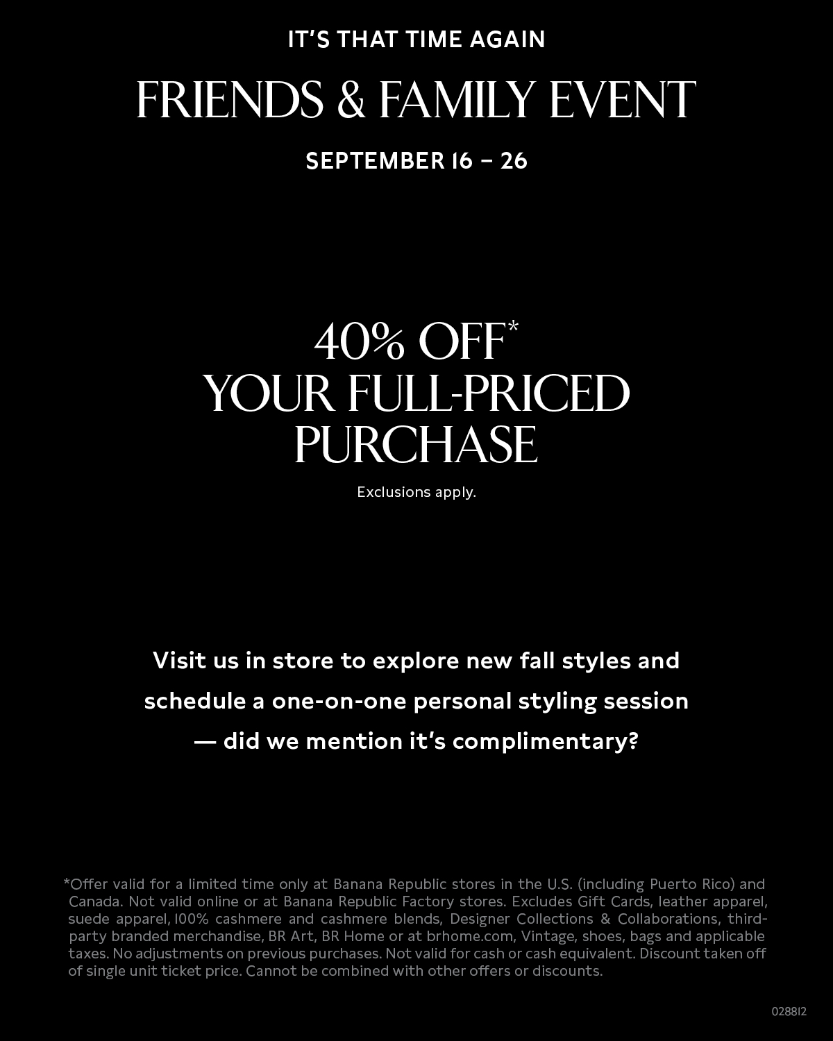 Banana Republic – Friends & Family Event icon