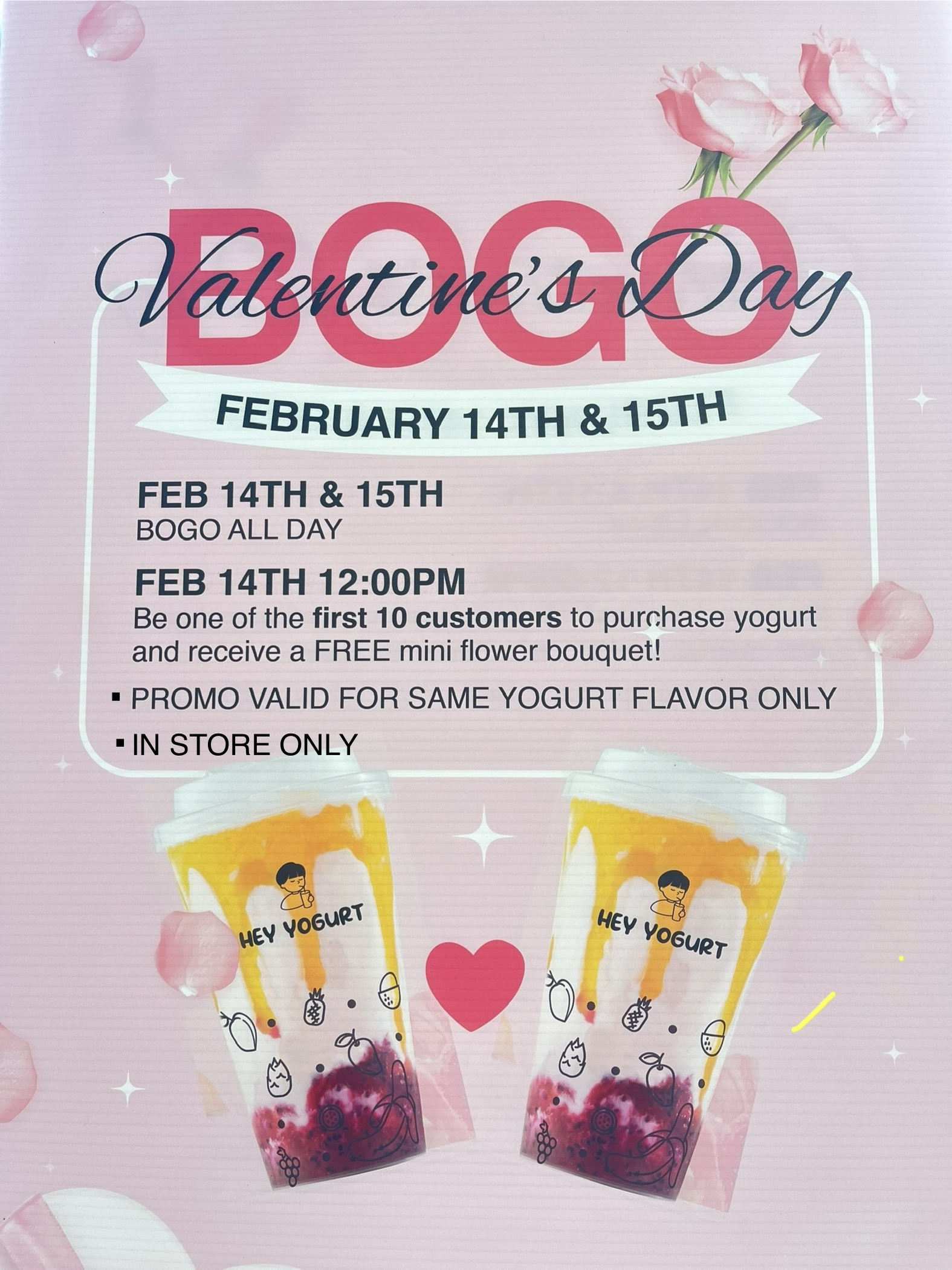 Valentine's Day BOGO February 14th & 15th 