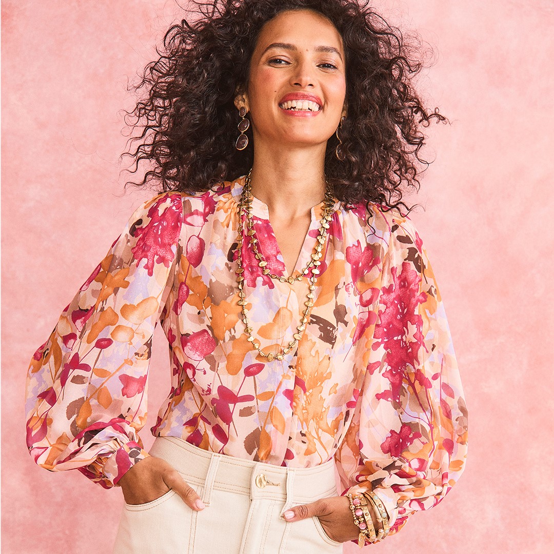 CHICO_S Chico's floral blouse